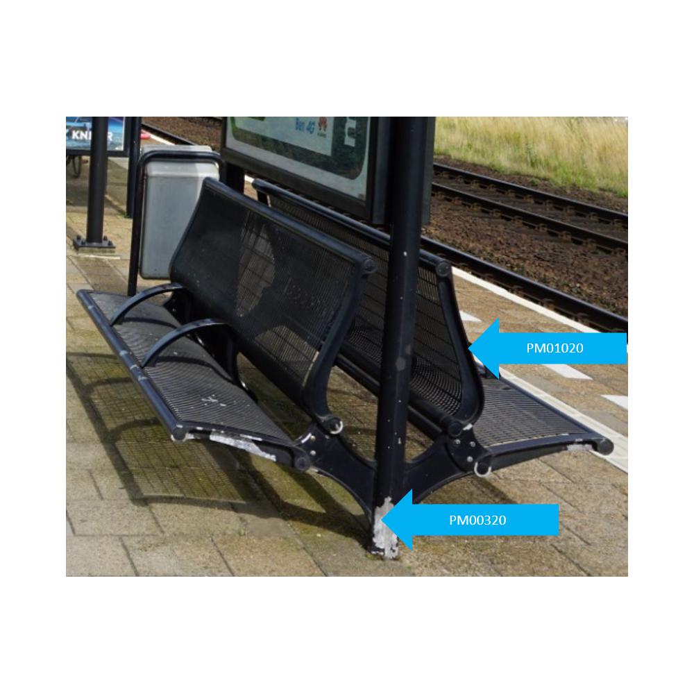 Zitbank,m leuning,C1,rugleuning 57cm