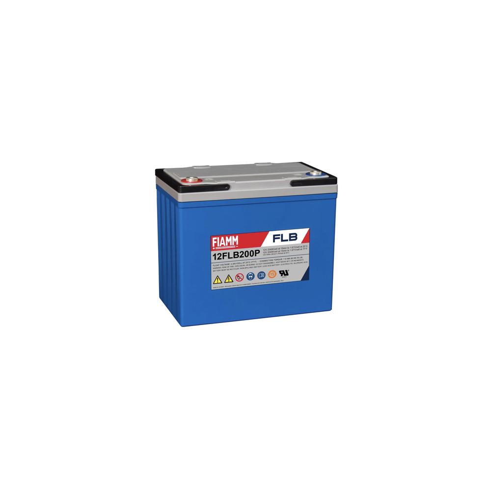 Batterij,FIAMM,12FLB200P,12V 55Ah,M6/16