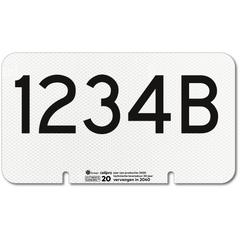 Wisselnummerbord,1-5 tekens,US20,vlak