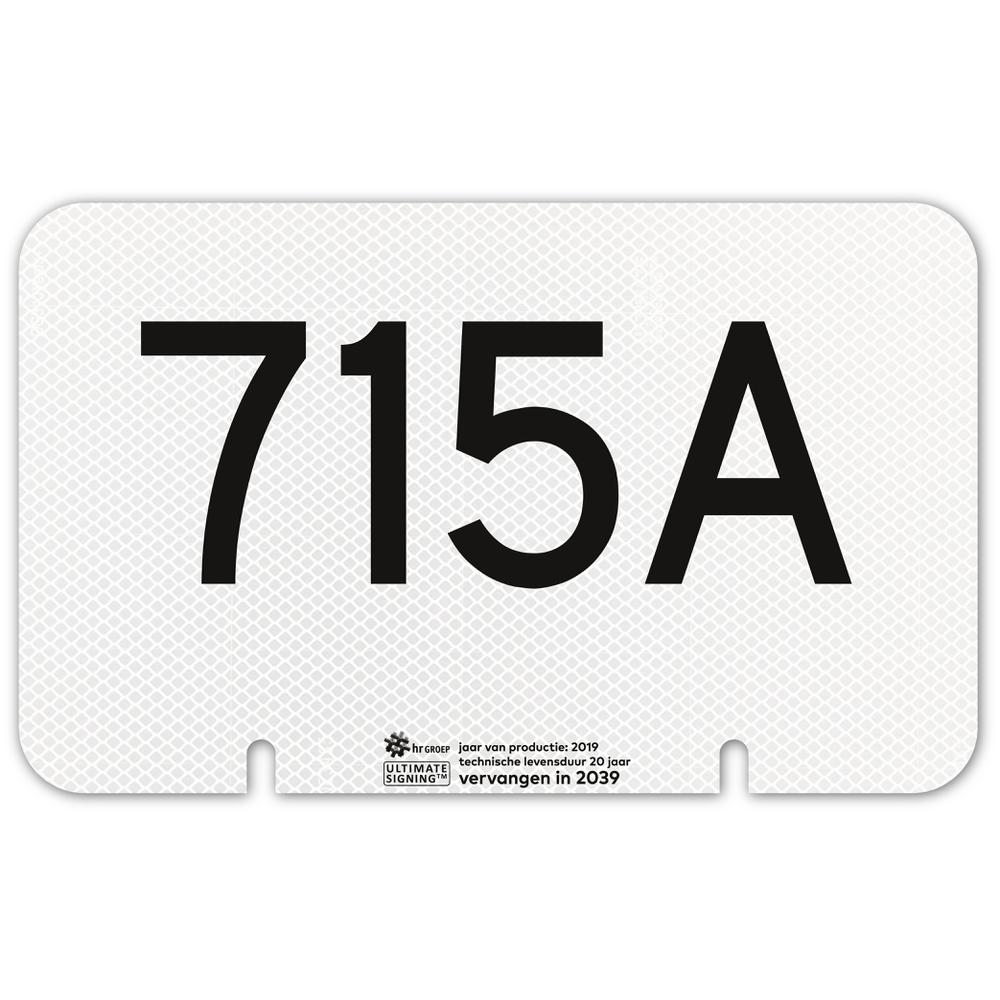 Wisselnummerbord,4 tekens,US20,vlak
