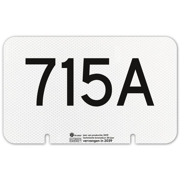 Wisselnummerbord,4 tekens,US20,vlak