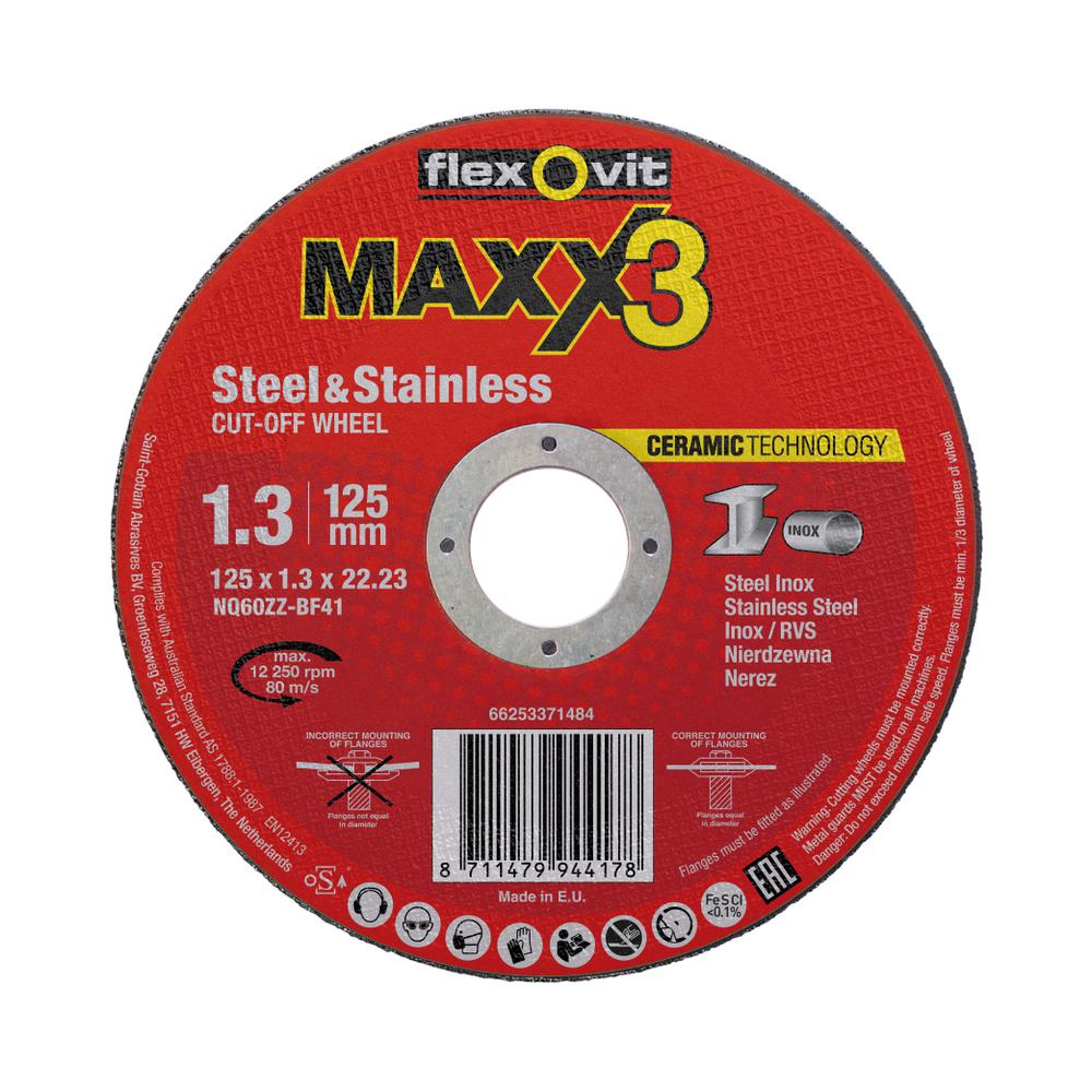 Doorslijpschijf 125x1,3x22,23 MAXX3