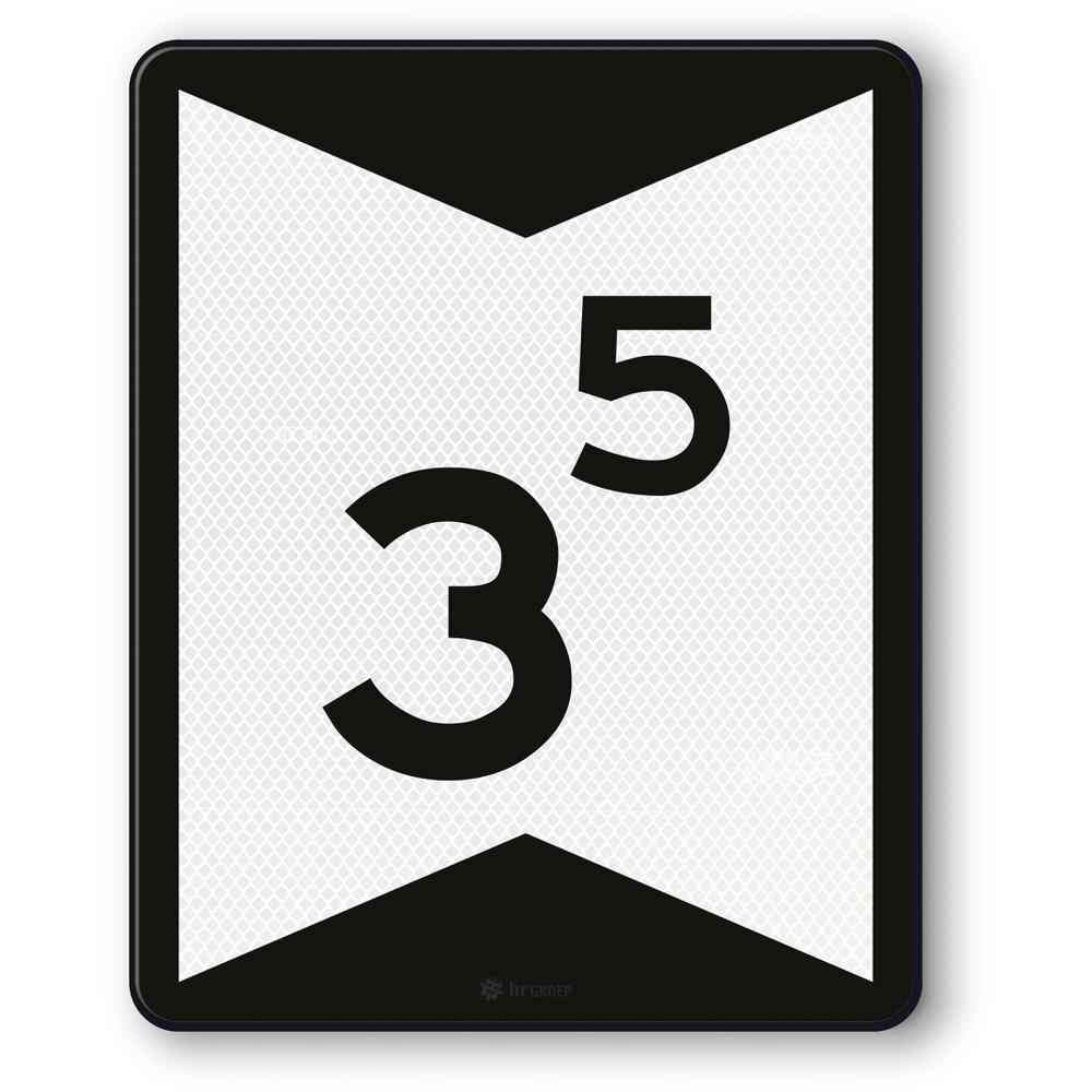 Adviessnelheidsbord 3,5,RS282,US20,DOR