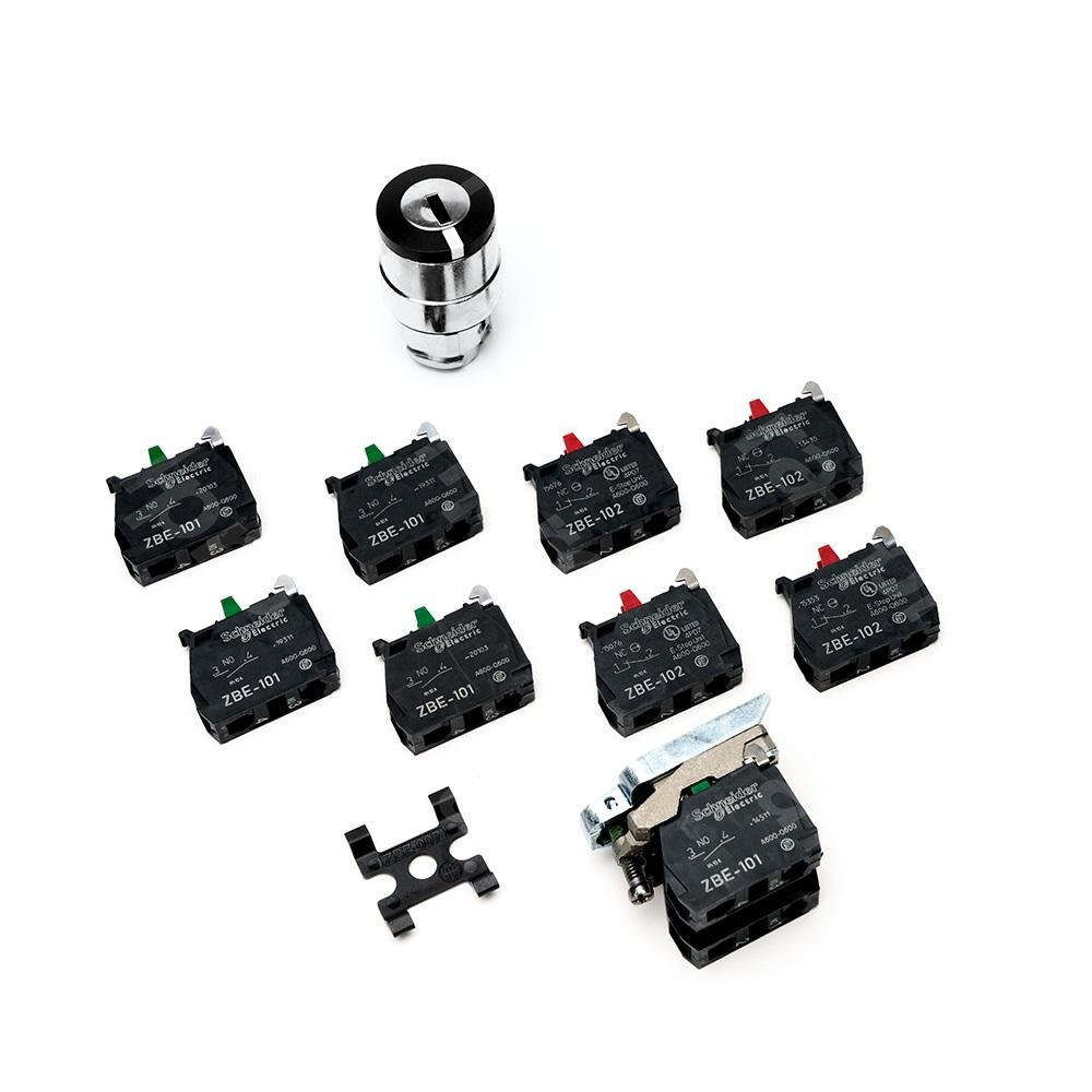 Schak.,ZB4BG4K 2123E,m contacten (3/3)
