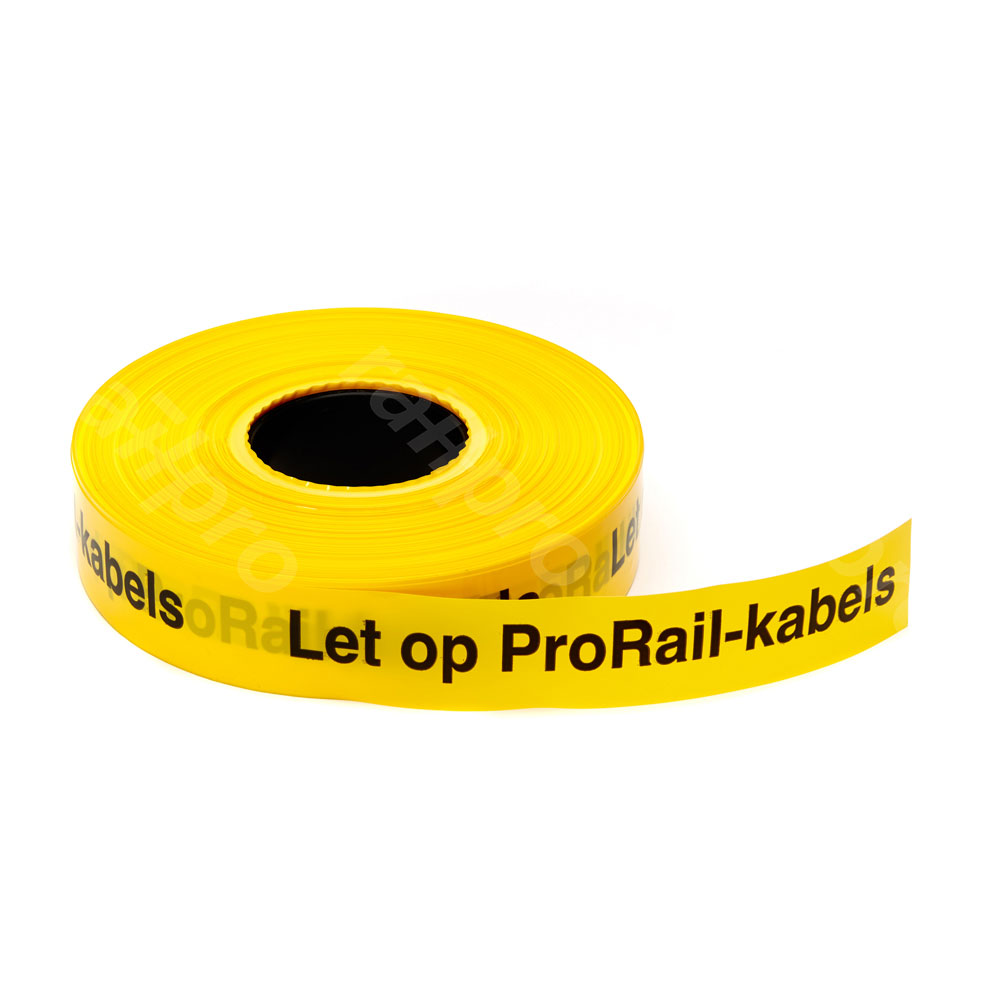 Tape,'Let op ProRail kabels',40mmx250m