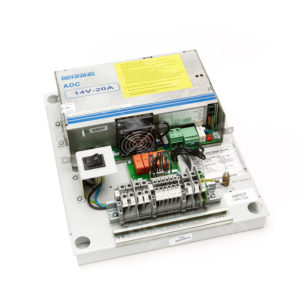 Gelijkr.,ahob,20A 15,75V,m ventilator
