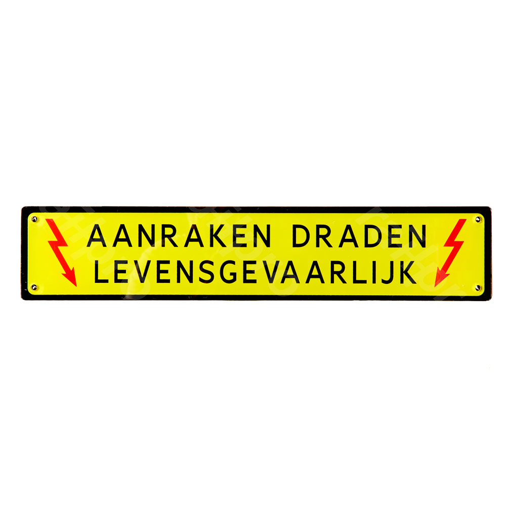 Bord,'AANRAKEN DRADEN',420x85mm