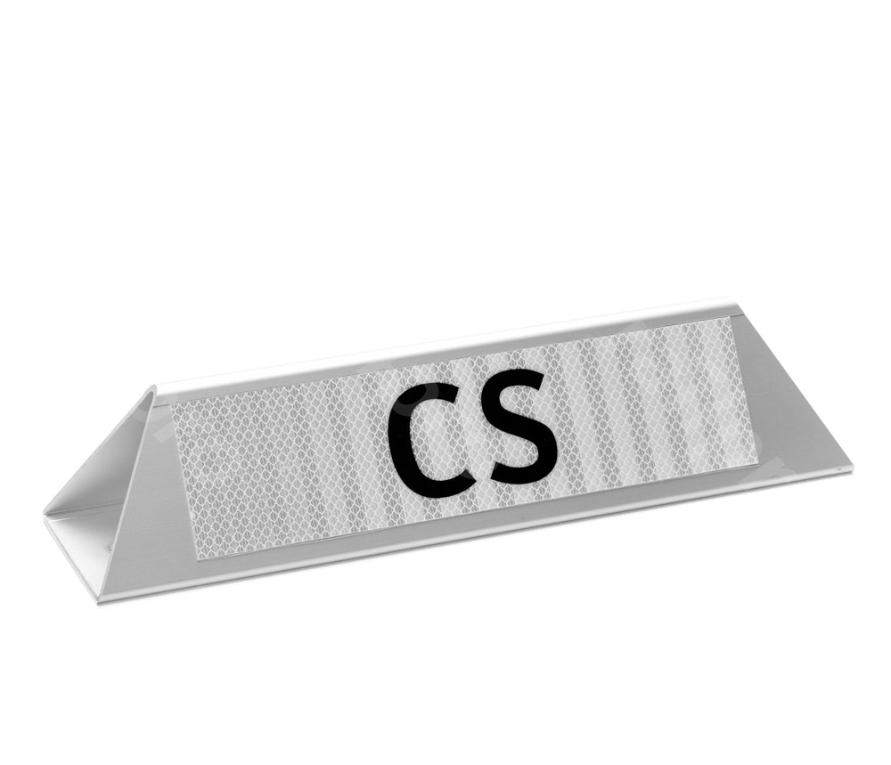 Spoornaambord,beplakt