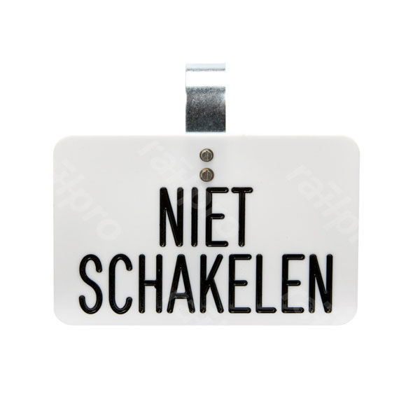 Bord,'NIET SCHAKELEN',kunstst.,148x98mm