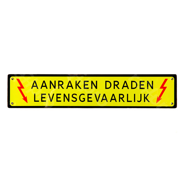 Bord,'AANRAKEN DRADEN',420x85mm