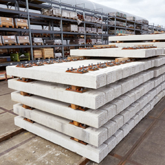 Betondwarsligger,m rughellingplaat 54E1