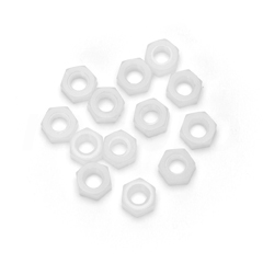 Zeskantmoer,nylon,M6,DIN934