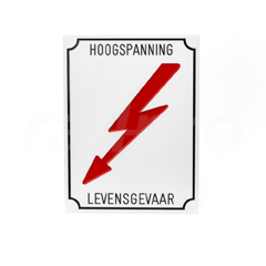Bord,hoogspanning,180x135mm