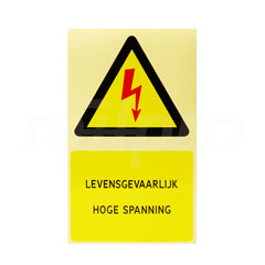 Sticker,'HOOGSPANNING', △ 200mm